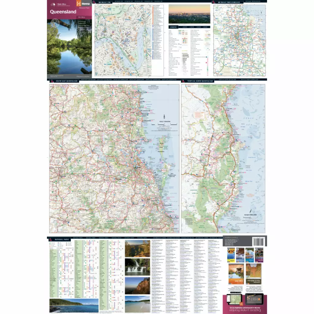 Hema Queensland Australia Waterproof State Map 12th Edition - Image 3