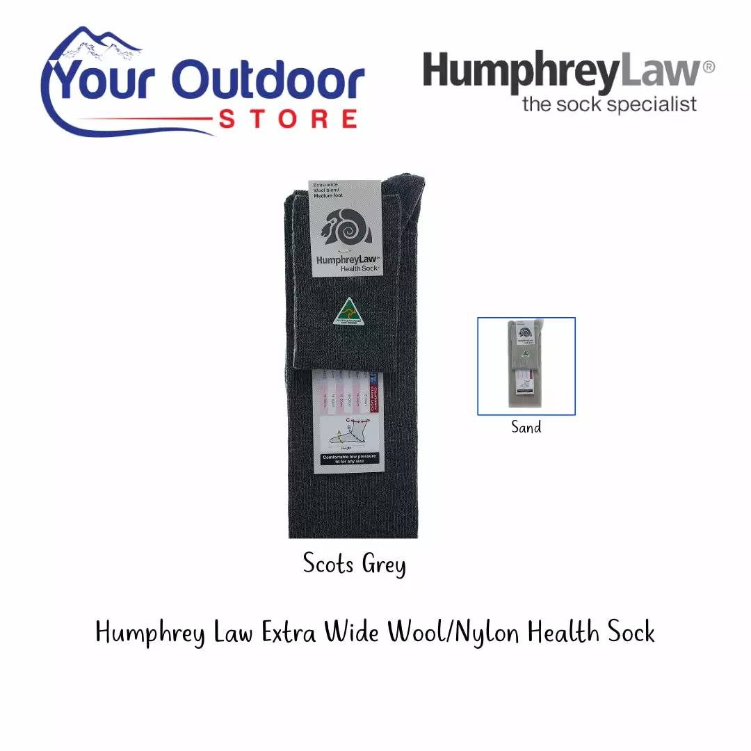 HumphreyLaw Extra Wide Wool / Nylon Health Sock