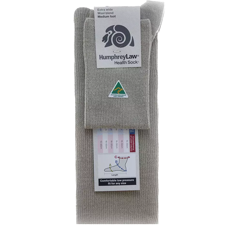 HumphreyLaw Extra Wide Wool / Nylon Health Sock - Image 4