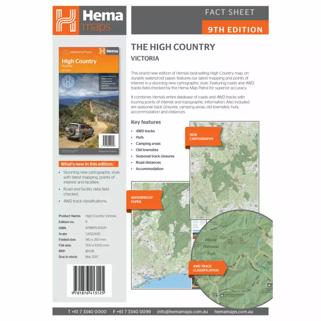 Hema Victorian High Country Waterproof Map - Image 6