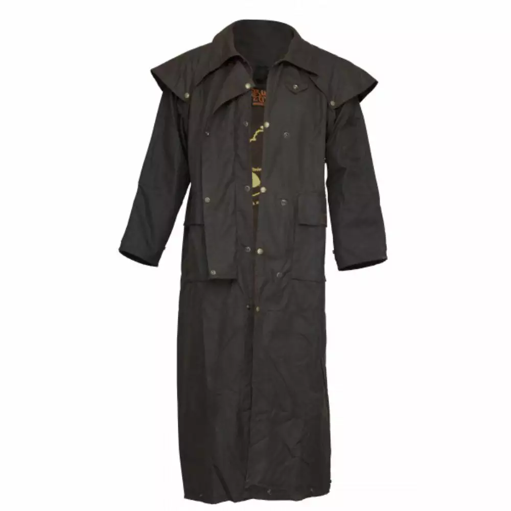 Burke And Wills Balranald Full Length Oilskin Coat