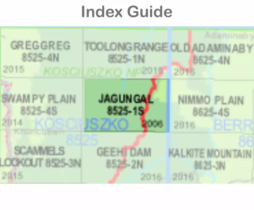 Australian Bush And Country Maps Jagungal 8525-1-S NSW Topographic Map 1 25k - Image 2