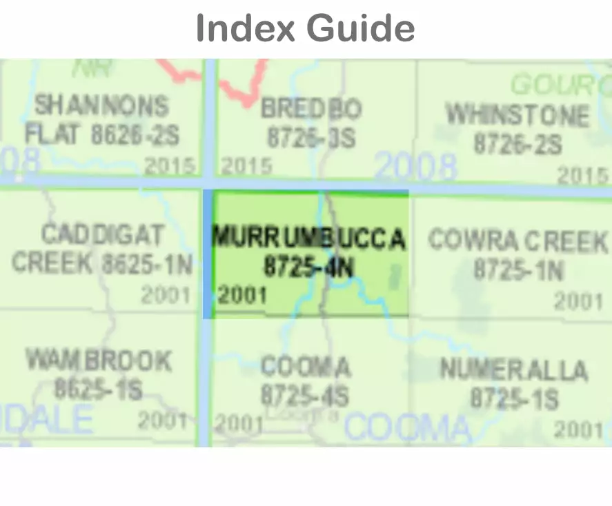 Australian Bush And Country Maps Murrumbucca 8725-4-N NSW Topographic Map 1 25k - Image 2