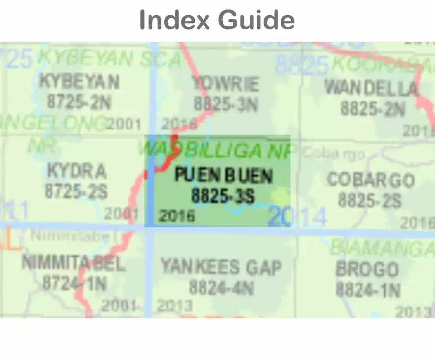 Australian Bush And Country Maps Puen Buen 8825-3-S NSW Topographic Map 1 25k - Image 2