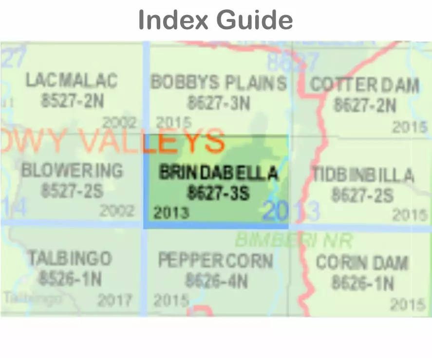 Australian Bush And Country Maps Brindabella 8627-3-S NSW Topographic Map 1 25k - Image 2