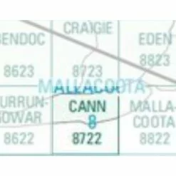 Australian Bush And Country Maps Cann (Vic) 8722 Topographic Map 1 100,000 Scale