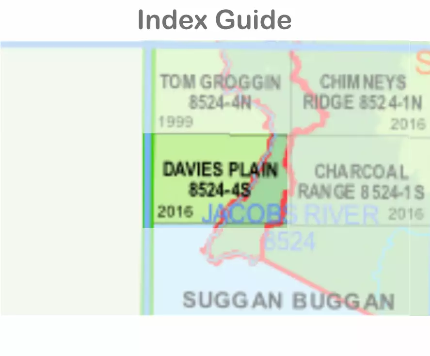 Australian Bush And Country Maps Davies Plain 8524-4-S NSW Topographic Map 1 25k - Image 2