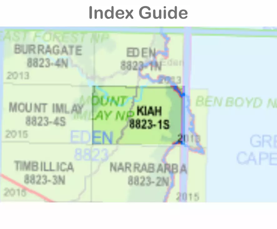 Australian Bush And Country Maps Kiah 8823-1-S NSW Topographic Map 1 25k - Image 2
